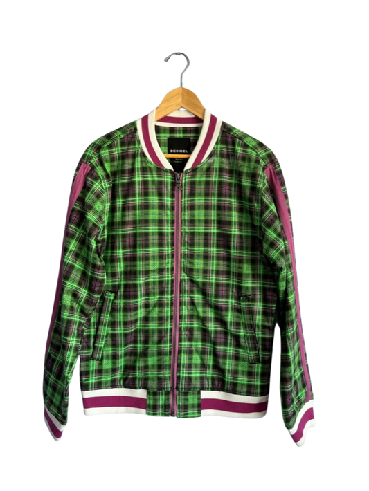 LIGHTWORK 1 of 1 Green Plaid Zip-Up Track Jacket