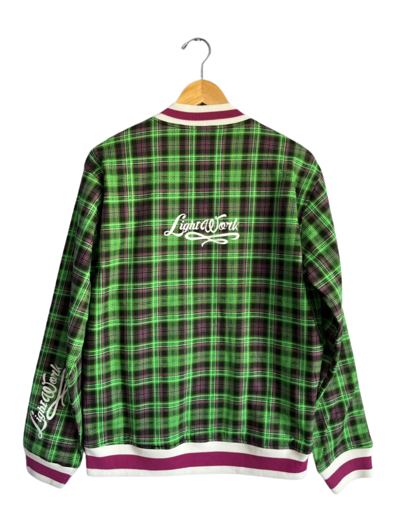 LIGHTWORK 1 of 1 Green Plaid Zip-Up Track Jacket